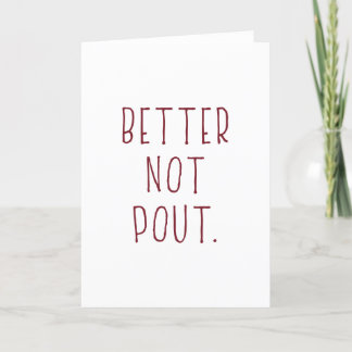 Bättre inte tjura helgkort