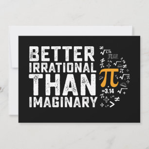 Bättre irrationellt än den fantasifulla pi Day Mat Inbjudningar