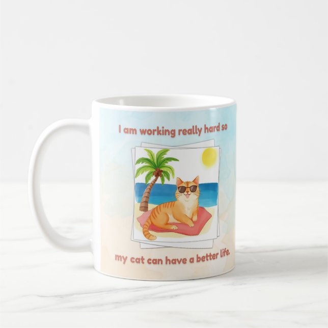 Bättre liv för katt kaffemugg (Vänster)
