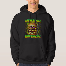 bättre liv med burgare hoodie