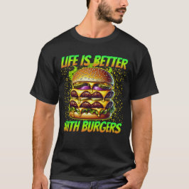 bättre liv med burgare t shirt