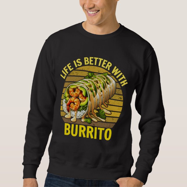 bättre liv med burrito lång ärmad tröja (Framsida)