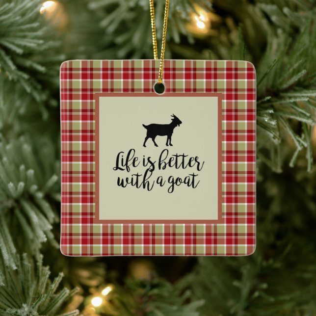 Bättre liv med goat Play Julgransprydnad Keramik (Träd)