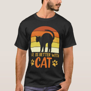 bättre liv med katt t shirt