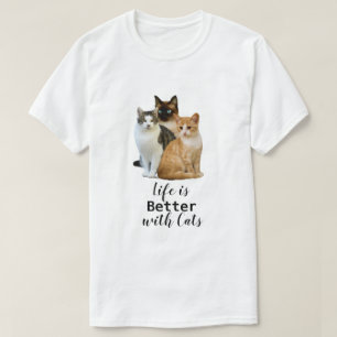 Bättre liv med katter / kattälskare t shirt