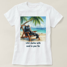 Bättre liv på Beach Cat Lovers T Shirt