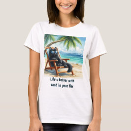 Bättre liv vid stranden Kattälskare T Shirt