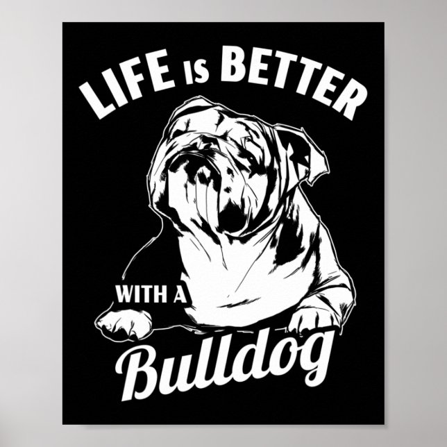 Bättre med en bulldog poster (Framsidan)