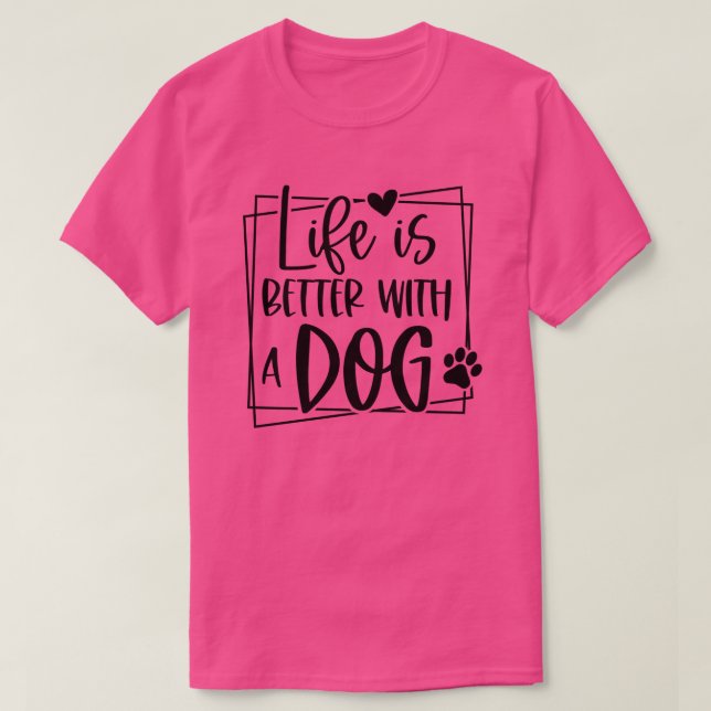BÄTTRE MED HUNDAR T SHIRT (Design framsida)