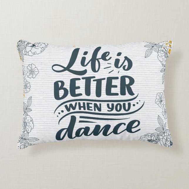 Bättre när du dansar prydnadskudde (Framsidan)