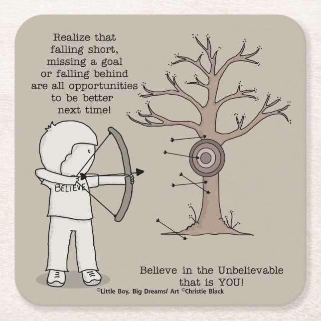 Bättre nästa gång underlägg papper kvadrat (Framsidan)