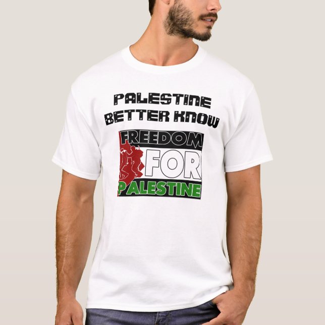Bättre Palestina vet Tee Shirt (Framsida)