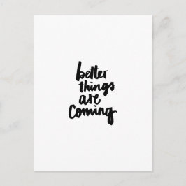Bättre saker är det kommande inspirera vykort