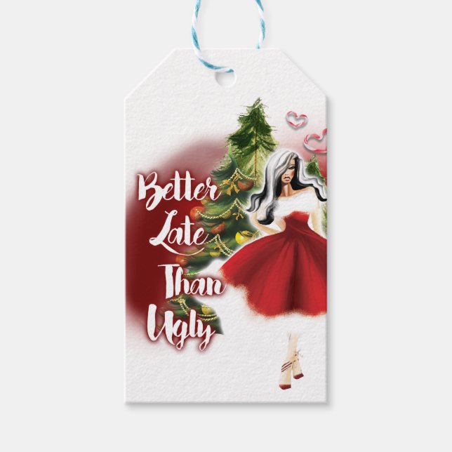 Bättre sent än Ugly Presentetikett (Framsidan)