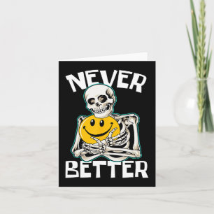 BÄTTRE Skeleton Roligt Skull Halloween Costume Kort