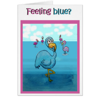 Bättre snart rosa Flamingohumor för nyckfull Hälsningskort