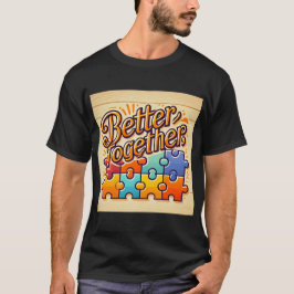 Bättre tillsammans, hand Lettered T Shirt