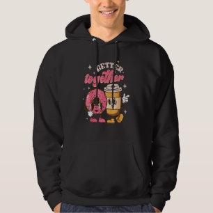 Bättre tillsammans med kaffe och Donut Groovy Retr Hoodie