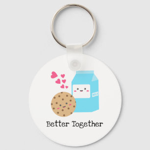 Bättre tillsammans med Kawaii Mjölk och Cookies Cu Nyckelring