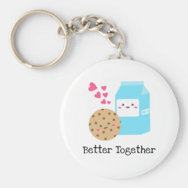 Bättre tillsammans med Kawaii Mjölk och Cookies Cu Nyckelring