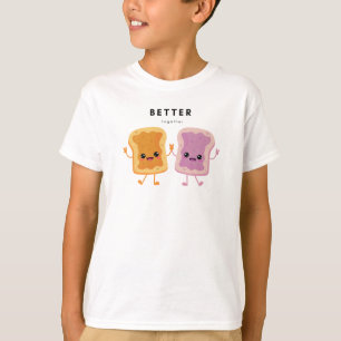 Bättre tillsammans med peanut Butter och Jelly Kid T Shirt