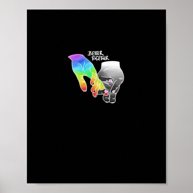 Bättre Tillsammans Minimalistisk Design  Poster (Framsidan)