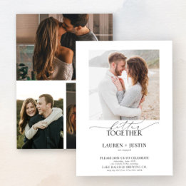 Bättre tillsammans Modern 4 Photo Förlovningsfest Inbjudningar