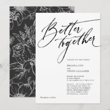 Bättre tillsammans Modern Calligraphy svart och vi