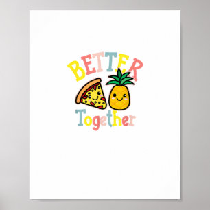 Bättre Tillsammans Pineapple Pizza Roligt Par Kawa Poster