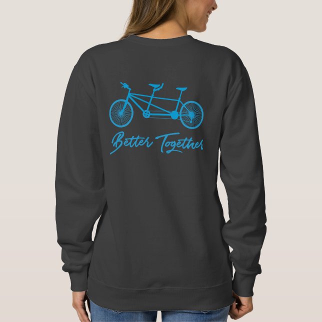 Bättre tillsammans Roligt Tandem Bike Riding T Shirt (Baksida)