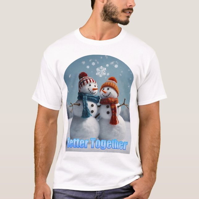 Bättre tillsammans Snögubbar: Chilly ändå Charming T Shirt (Framsida)