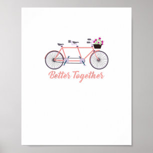 Bättre Tillsammans Tandemcykel Tillsammans Modern Poster