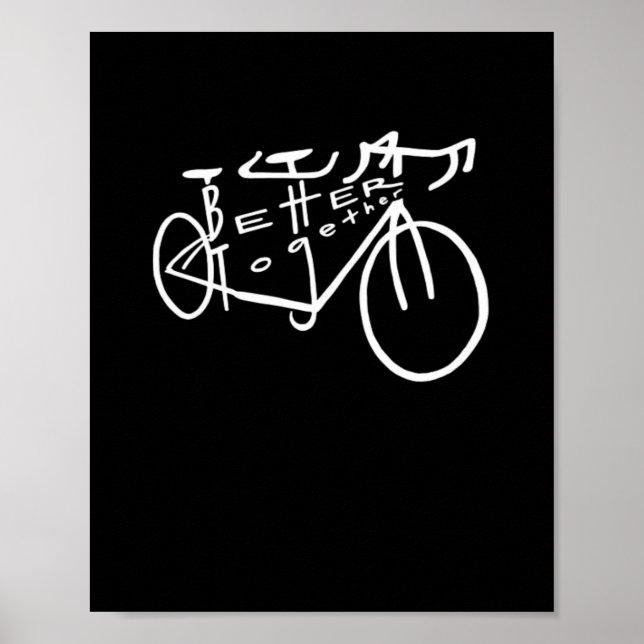 Bättre Tillsammans Vit Minimalistisk Estetik  Poster (Framsidan)