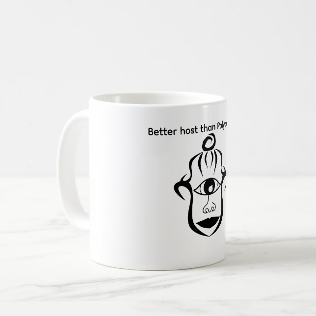 Bättre värd än Polyphemus Kaffemugg (Framsida vänster)