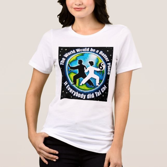 Bättre värld med Tai Chi T Shirt (Framsida)