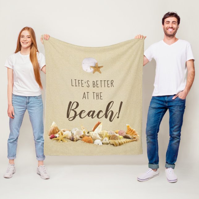 Bättre vid strandkanten Flottarblanket Fleecefilt (På plats)
