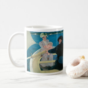 Båttur av Mary Cassatt, Vintage Fine Art Kaffemugg