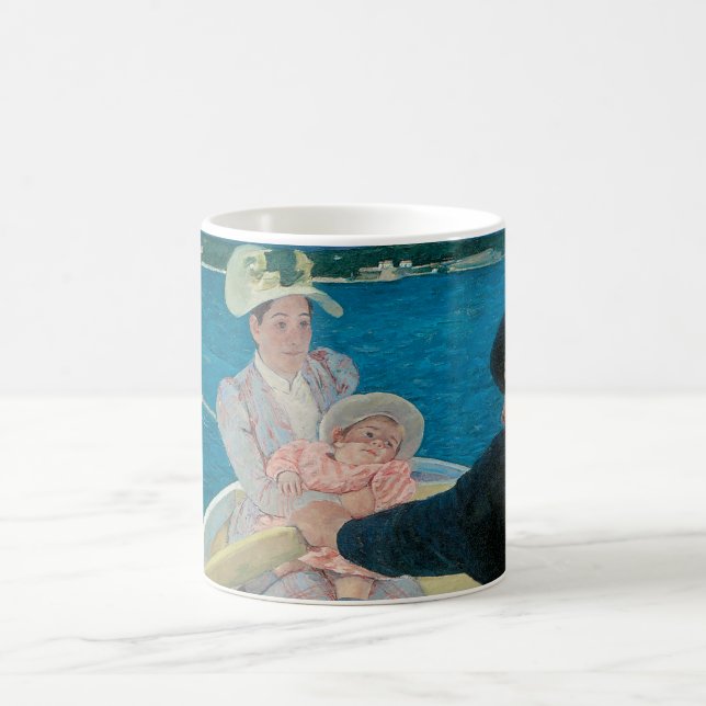 Båttur av Mary Cassatt, Vintage Fine Art Kaffemugg (Center)
