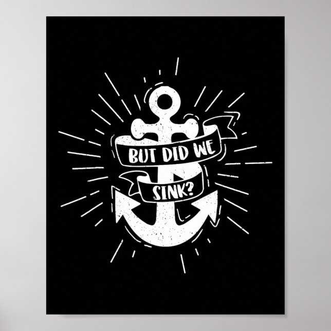 Båttur Men Sjönk Vi Flatbotten Ponton Kapten 2 Poster (Framsidan)