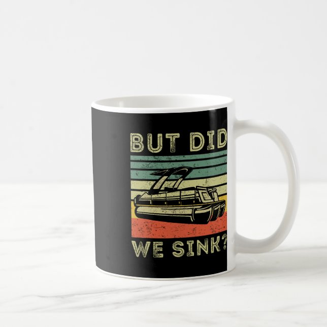 Båttur Men Sjönk Vi Roliga Män Pontonbåt Keps Kaffemugg (Höger)