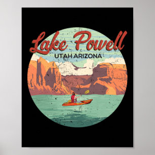 Båttur på Lake Powell Utah Arizona Vintage Resa Poster