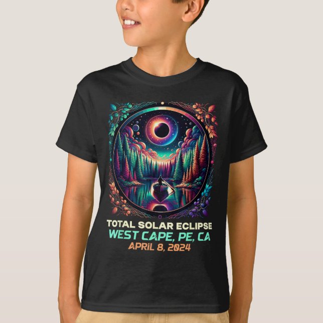 Båttur Solförmörkelse West Cape Prince Edward T Shirt (Framsida)