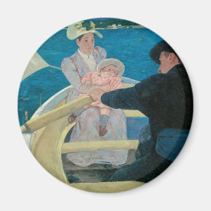 Båtturen av Mary Cassatt, Vintage Fine Art Magnet