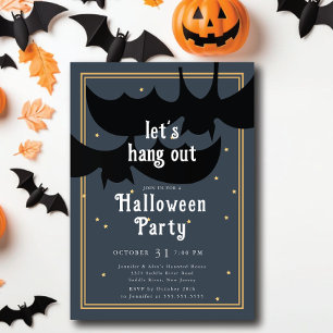 Batty Bash Låt oss ut Halloween Inbjudningar