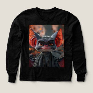 Batty Buddy - Cute Tecknad Fladdermus Kids T Shirt