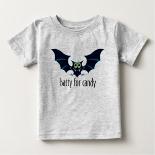 Batty för den godissmåbarnHalloween skjortan T-shirt