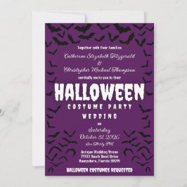 Batty Halloween Costume Party bröllopsinbjudan Inbjudningar