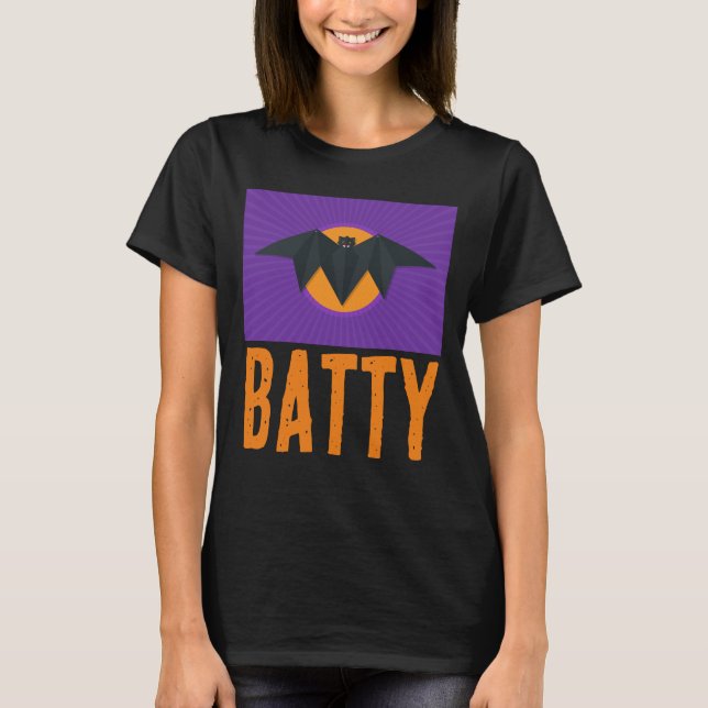 BATTY HALLOWEEN FLADDERMUS T-SHIRTS (Framsida)
