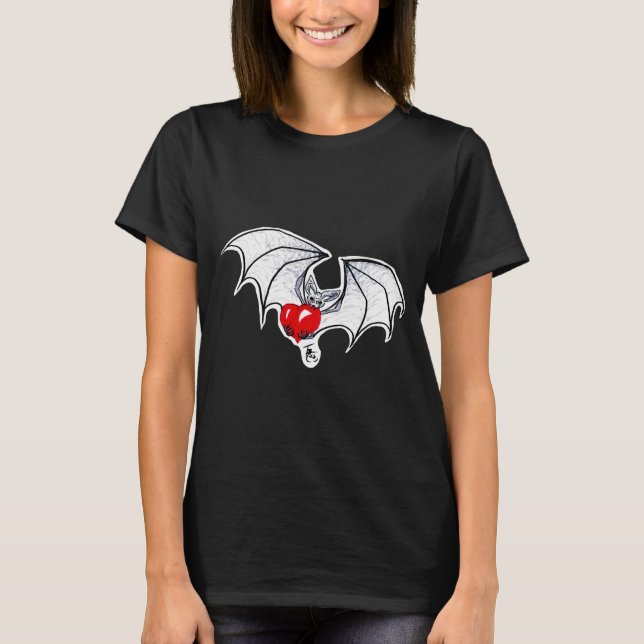 Batty Heart T Shirt (Framsida)