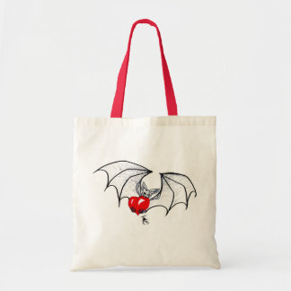 Batty Heart Tote Tygkasse